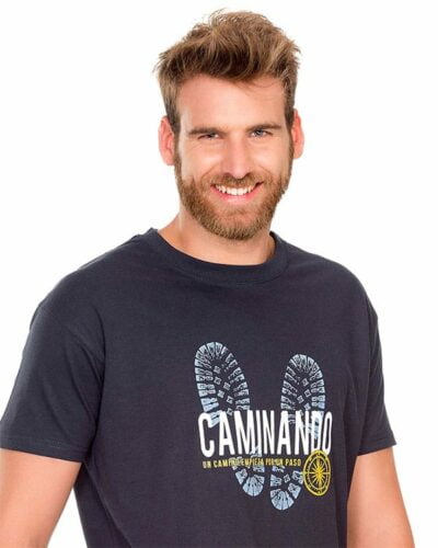 Camiseta hombre Camino de Santiago Caminando