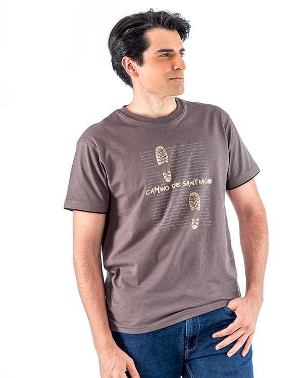 Camiseta hombre Camino de Santiago Huellas