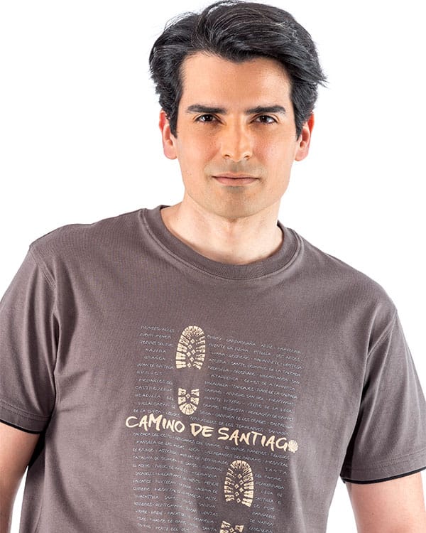 Camiseta hombre Camino de Santiago Huellas - Imagen 2