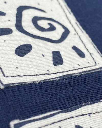 Camiseta hombre Naturalmente 3 iconos azul