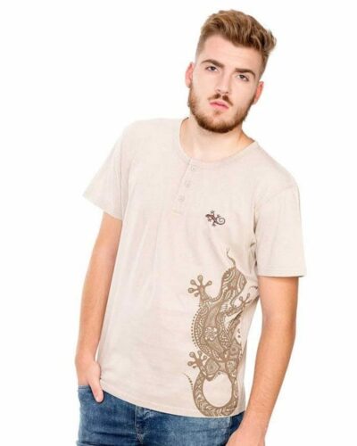 Camiseta hombre Naturalmente Lagarto Panadera ceniza
