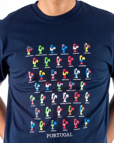 Camiseta hombre Portugal Gallo Banderas Países