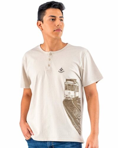 Camiseta hombre Portugal Lisboa Tranvía Panadera