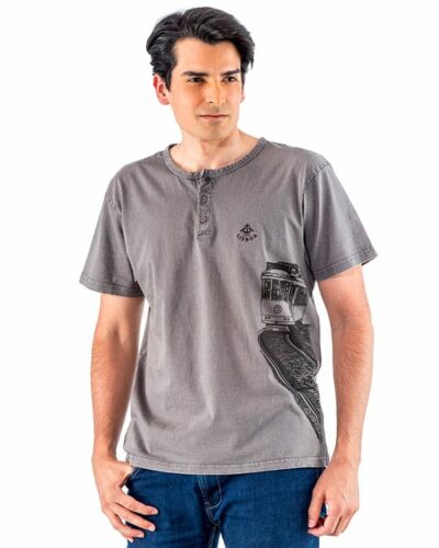 Camiseta hombre Portugal Lisboa Tranvía Lateral