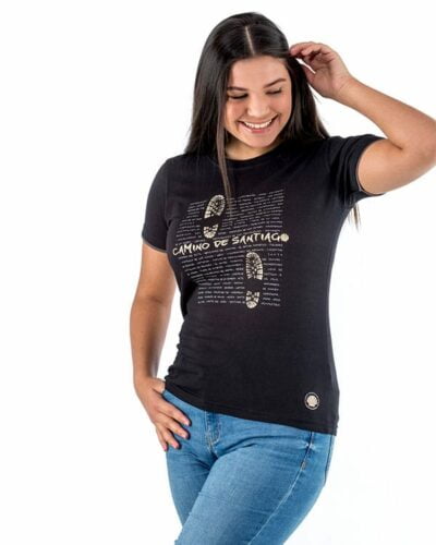 Camiseta mujer Camino de Santiago Huellas