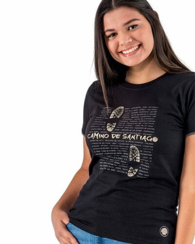 Camiseta mujer Camino de Santiago Huellas