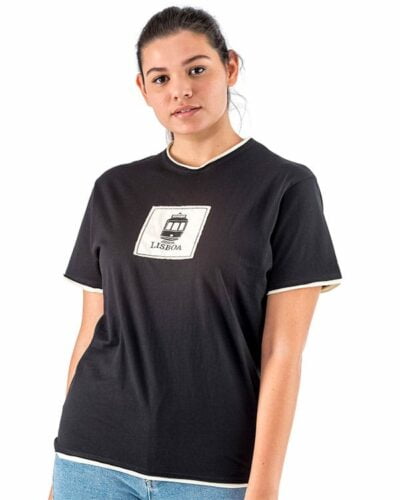 Camiseta mujer Portugal Lisboa Tranvía Retal