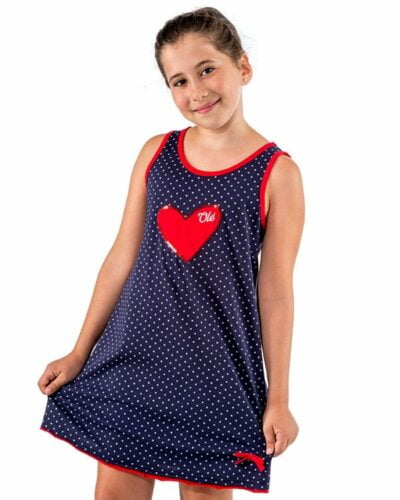 Vestido niña Flamenco Lunares Corazón
