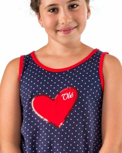 Vestido niña Flamenco Lunares Corazón