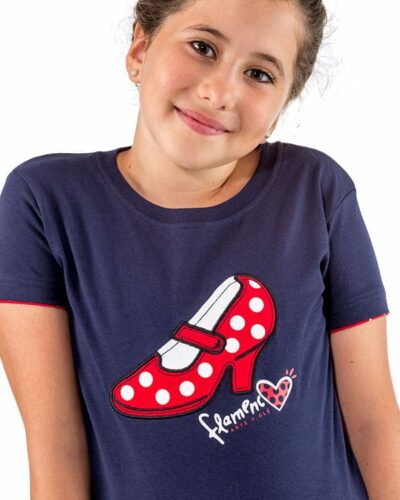Camiseta niña Flamenco Tacón