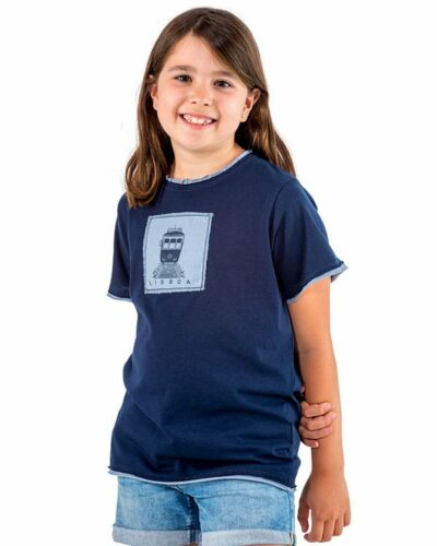 Camiseta niña Portugal Lisboa Tranvía Retal