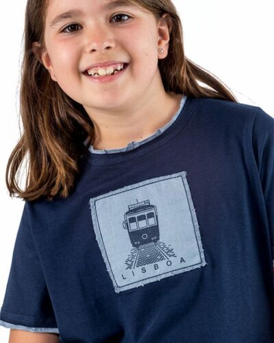 Camiseta niña Portugal Lisboa Tranvía Retal