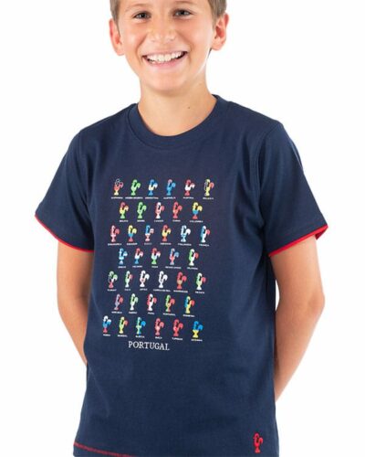 Camiseta niño Portugal Gallo Banderas Países