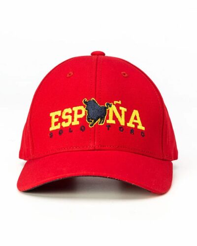Gorra adulto SoloToro España bordada roja