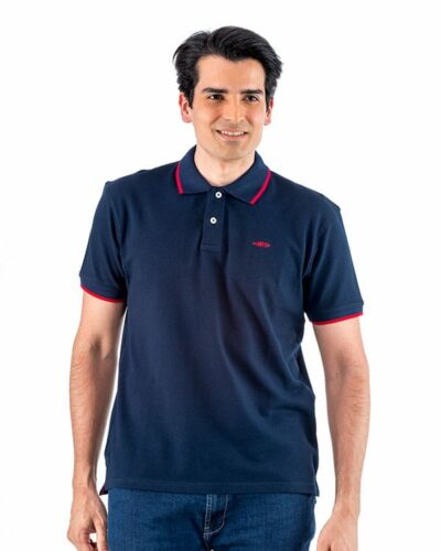 Polo hombre Naturalmente Raspa azul