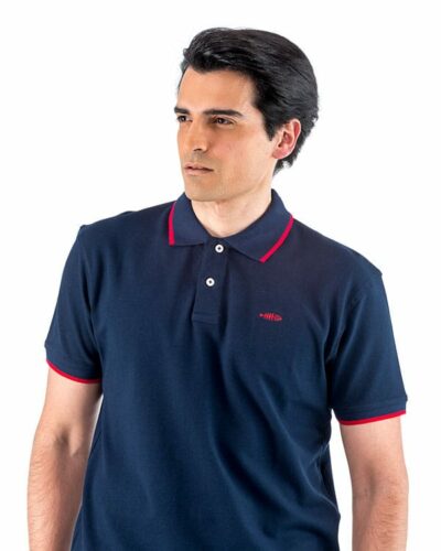 Polo hombre Naturalmente Raspa azul