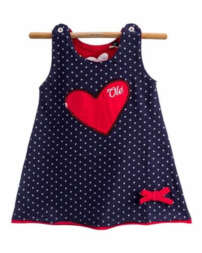 Vestido bebé Flamenco Lunares Corazón