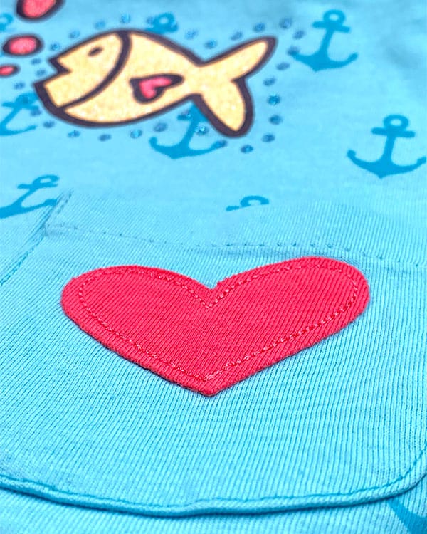 Vestido bebé Naturalmente Peces Corazón - Imagen 3