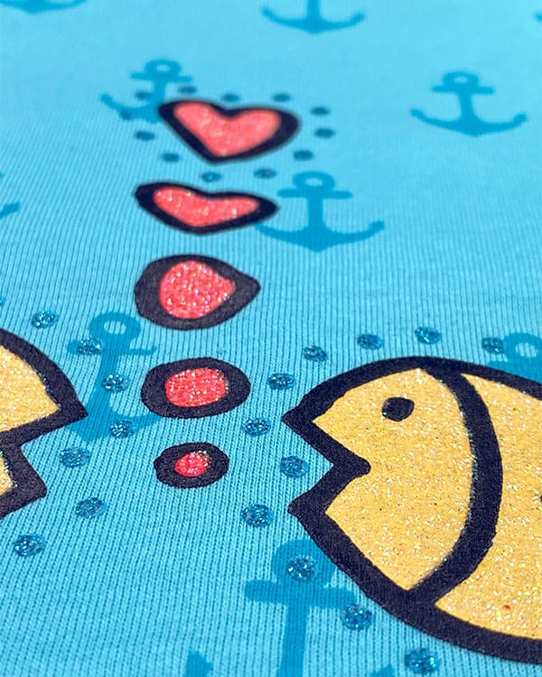 Vestido bebé Naturalmente Peces Corazón - Imagen 4