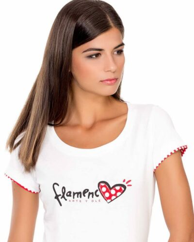 Camiseta mujer Flamenco Corazón