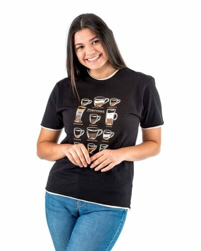 Camiseta mujer Portugal Cafés en Portugal