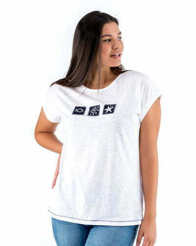 Camiseta mujer Naturalmente 3 Iconos