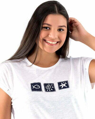 Camiseta mujer Naturalmente 3 Iconos
