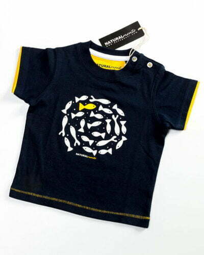 Camiseta bebé Naturalmente Peces Círculo