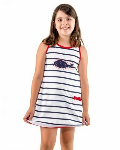 Vestido niña Naturalmente Pez lunares